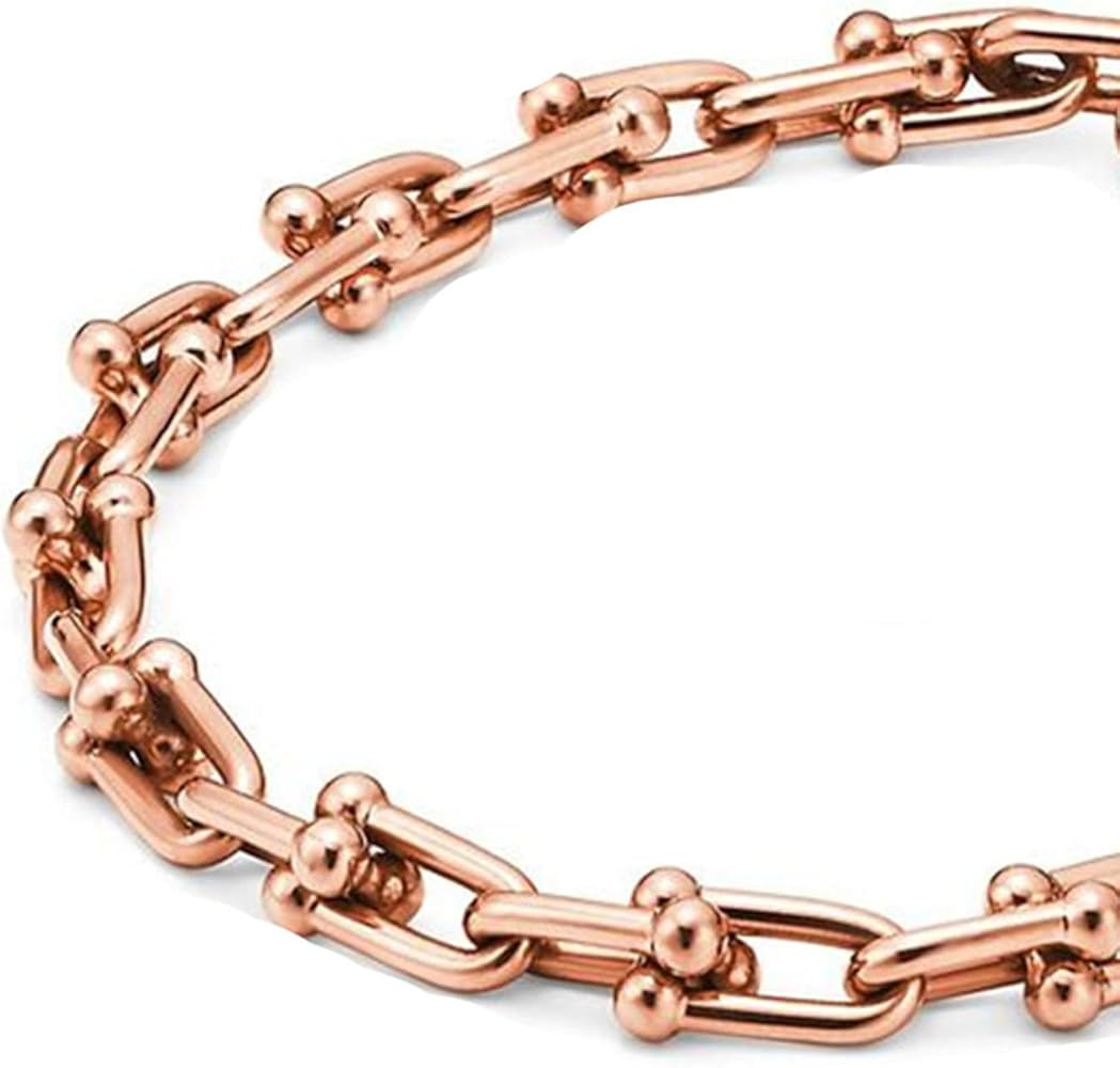 Hardware Link Bracelet - Gauge Link Bracelet 18K Gold Plated 7.5 inch U Style Link Bracelet | Amazon (US)