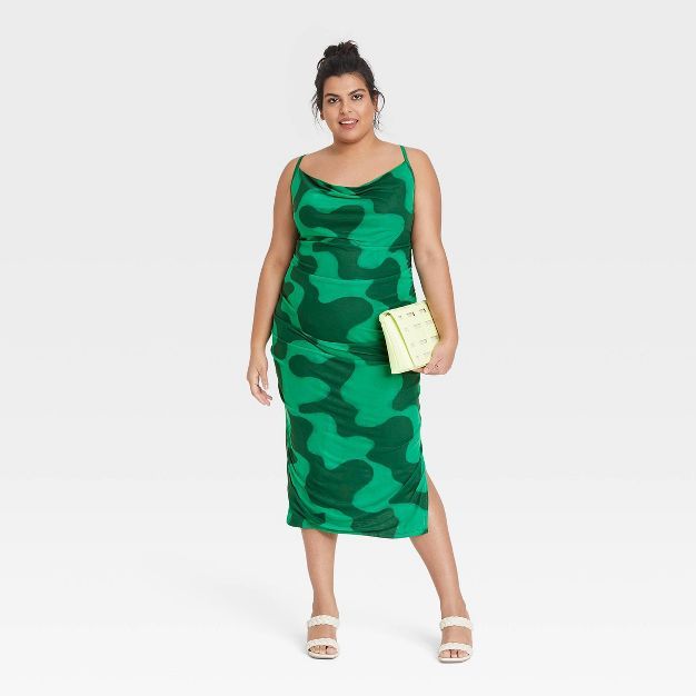 Women's Plus Sleeveless Ruched Mesh Dress - Ava & Viv™ | Target