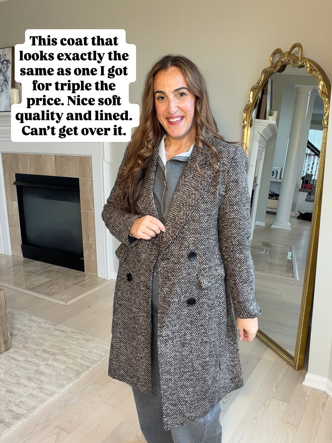 Can not say enough about this classic coat! It looks so good and feels great. When asked people can never guess how much I paid. wearing a medium. 

#affordablecoat #wintercoat #woolcoat #dupes 

 #LTKSeasonal #LTKOver40 #LTKMidsize