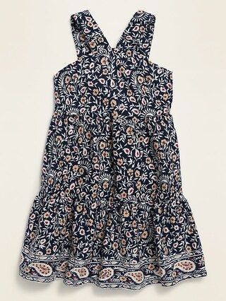 Sleeveless V-Neck Tiered Dress for Toddler Girls | Old Navy (US)