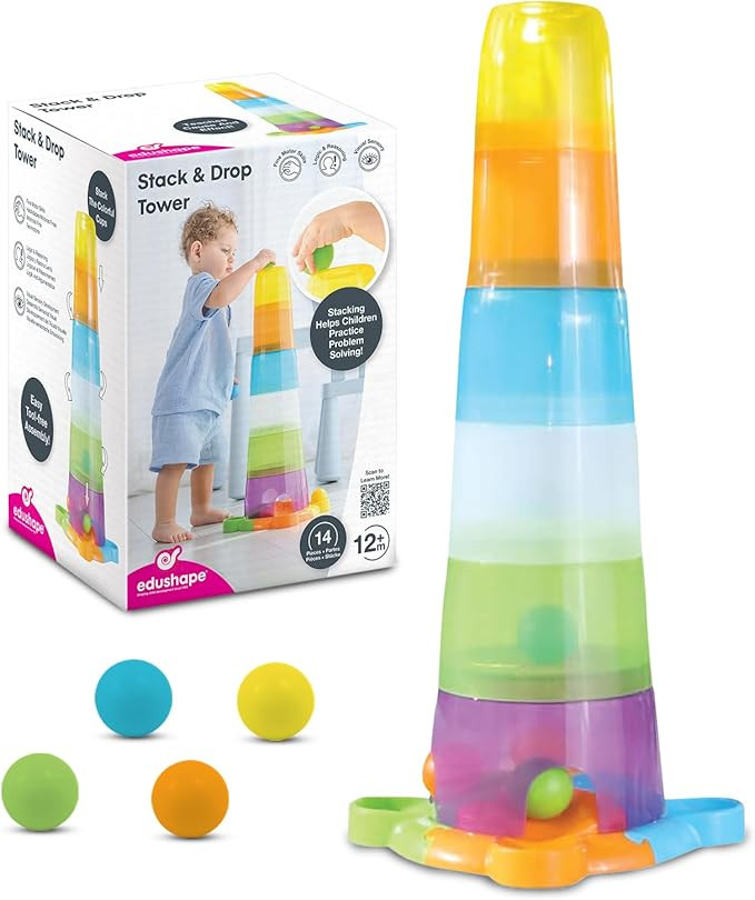 Edushape Stack & Drop Tower, Multi | Amazon (US)
