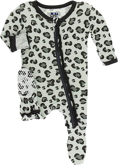KicKee Pants Solid Muffin Ruffle Footie with Zipper | Amazon (US)