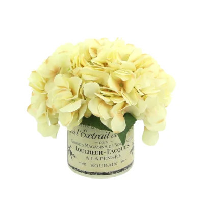 Haoen Hydrangea Floral Arrangement in French Labeled Vase | Wayfair North America
