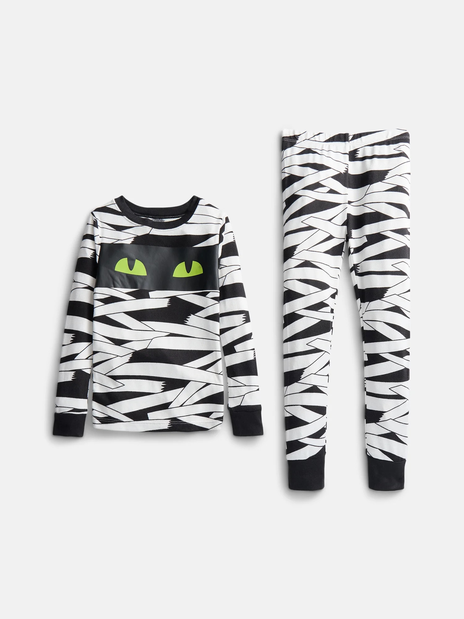 Wonder Nation Boys Halloween Long Sleeve Top and Pants, 2-Piece Sleep Pajama Set, Sizes 4-10 | Walmart (US)