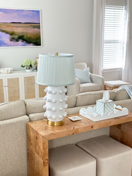 Loving this $25 lamp shade with my look for less Amazon lamp! 

Living room, living room furniture, living room decor, coastal Grandmillennial, Grandmillennial style, Grandmillennial decor, pleated lamp shade, bubble lamp, Burl wood console 

#LTKMostLoved #LTKstyletip #LTKhome