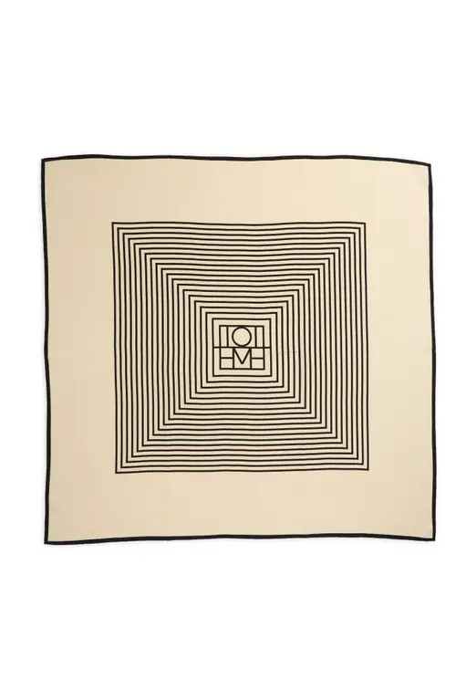 TOTEME Monogram Silk Scarf in Creme Monogram at Nordstrom | Nordstrom