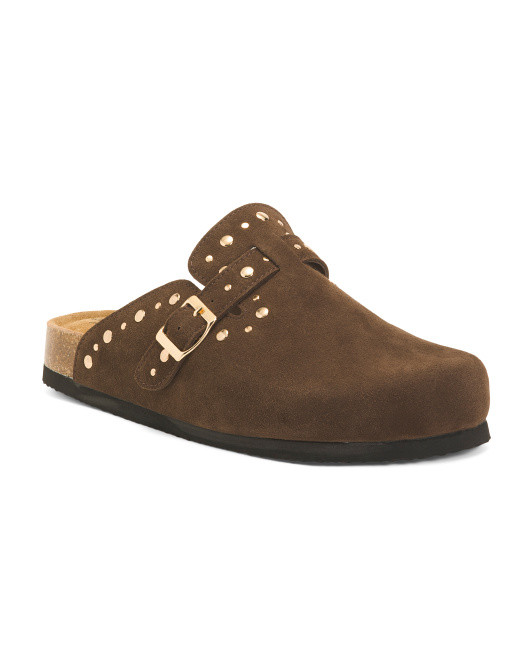 Suede Flavia Studded Slide Flats | TJ Maxx