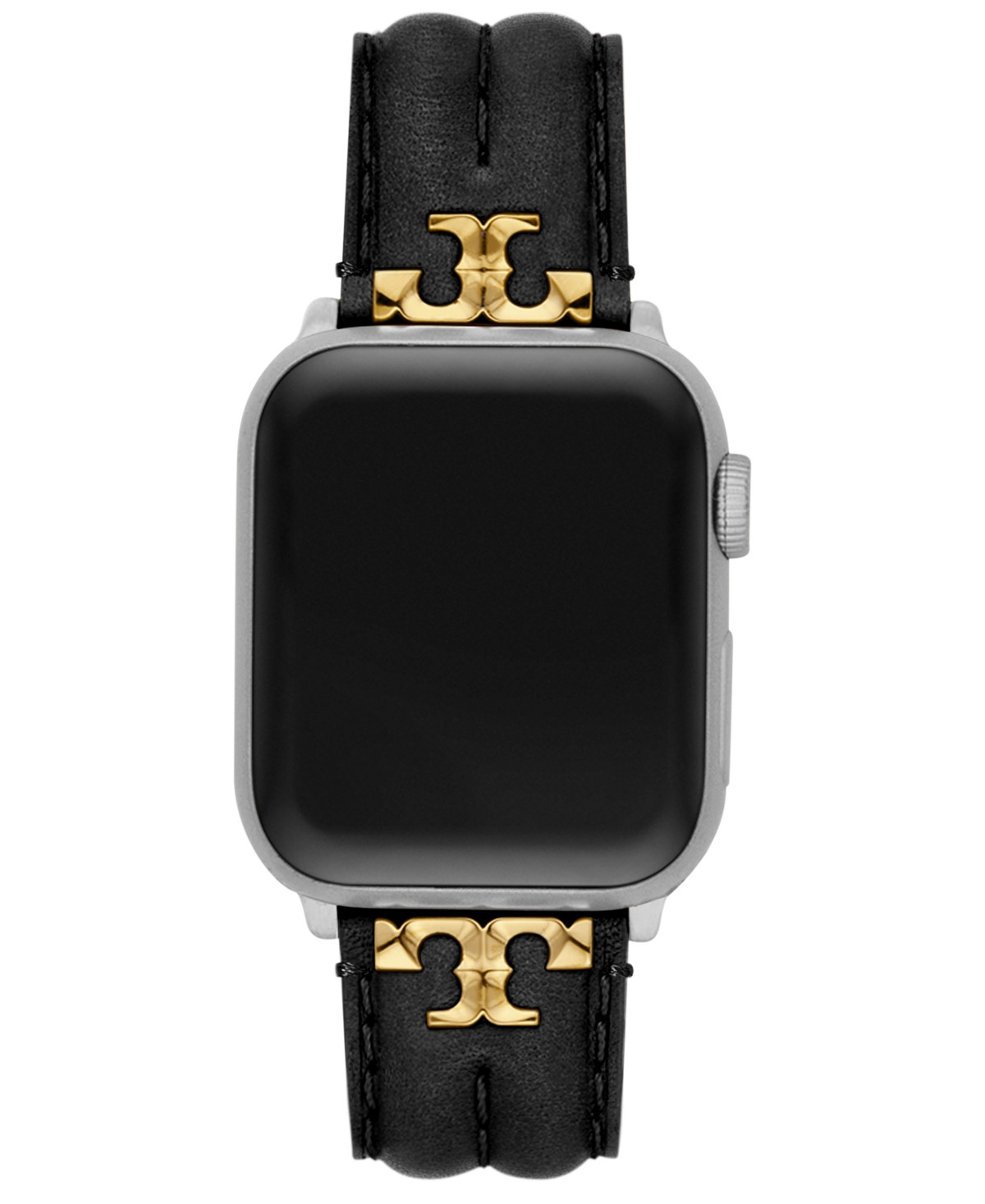 Tory Burch The Kira Black Leather Strap For Apple Watch 38mm-45mm - Black | Macy's