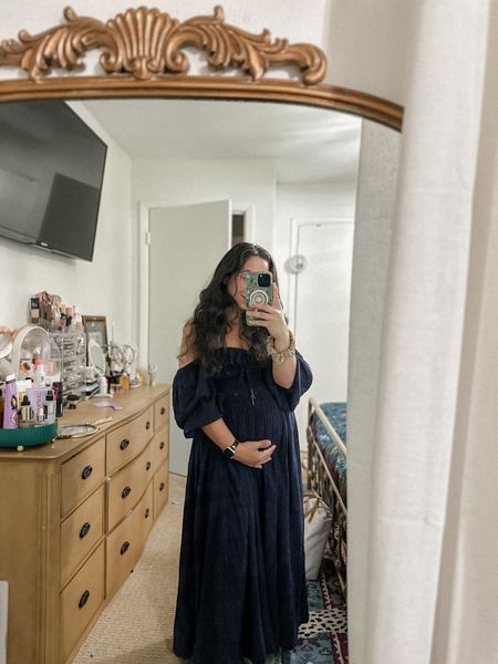 I have always loved the free people’s oasis midi dresses but they even work perfectly for a little bloat bump that’s growing 🥹🤍 bump friendly, pregnancy dresses, comfy clothes for bumps 

#LTKBump