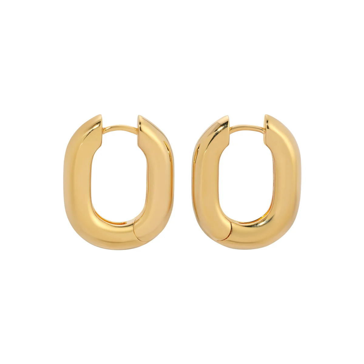 Icon Oval Hoops - Gold Medium | Erin Fader Jewelry Design