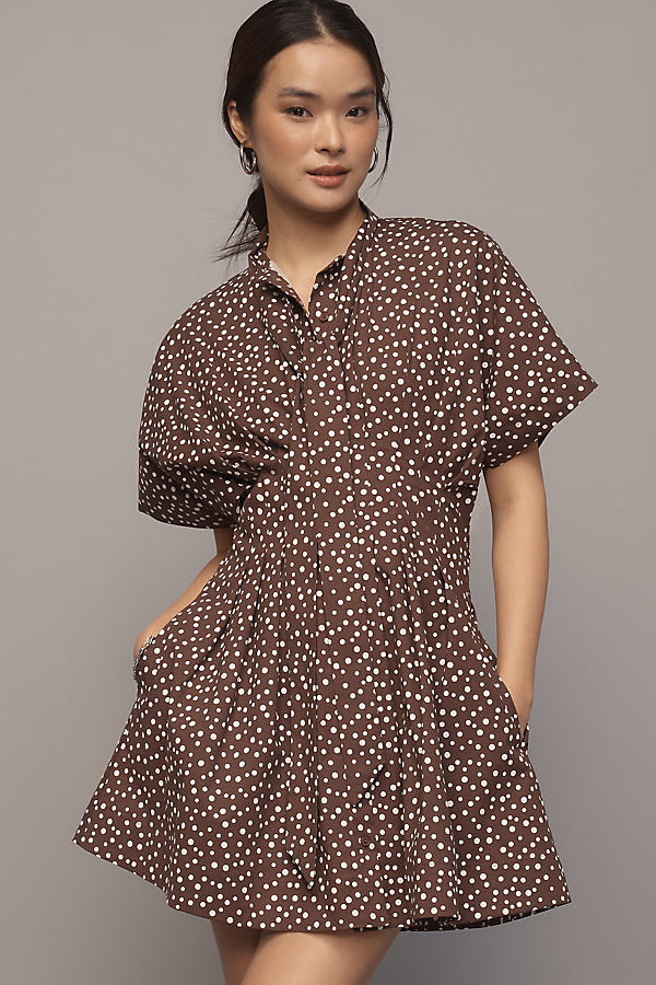 The Tobie Tie-Neck Shirt Dress by Exquise | Anthropologie (US)