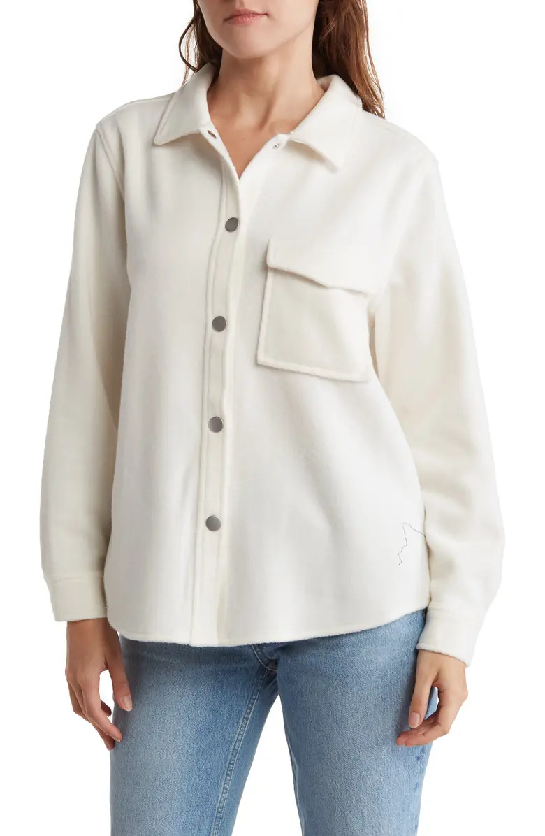 Solid Single Pocket Felt Shirt Jacket | Nordstrom Rack