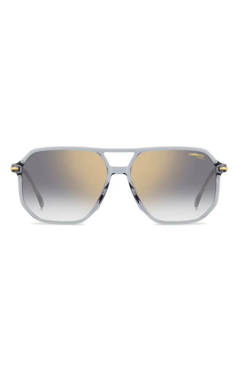 59mm Double Bridge Gradient Square Sunglasses | Nordstrom