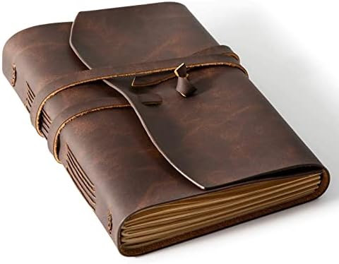 Leather Journal Notebook - Genuine Leather Journals for Writing 260 Pages 5x7.1 Inches Vintage Jo... | Amazon (US)