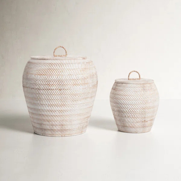 2 Piece Wicker Basket Set | Wayfair North America