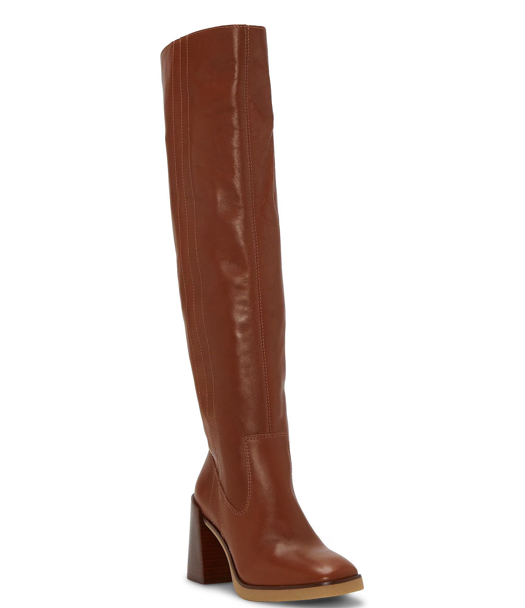 Eyana Leather Over-the-Knee Boots | Dillard's
