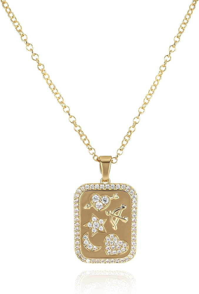 Unique Design: The square star moon necklace catches the eye with its unique design. The square p... | Amazon (US)