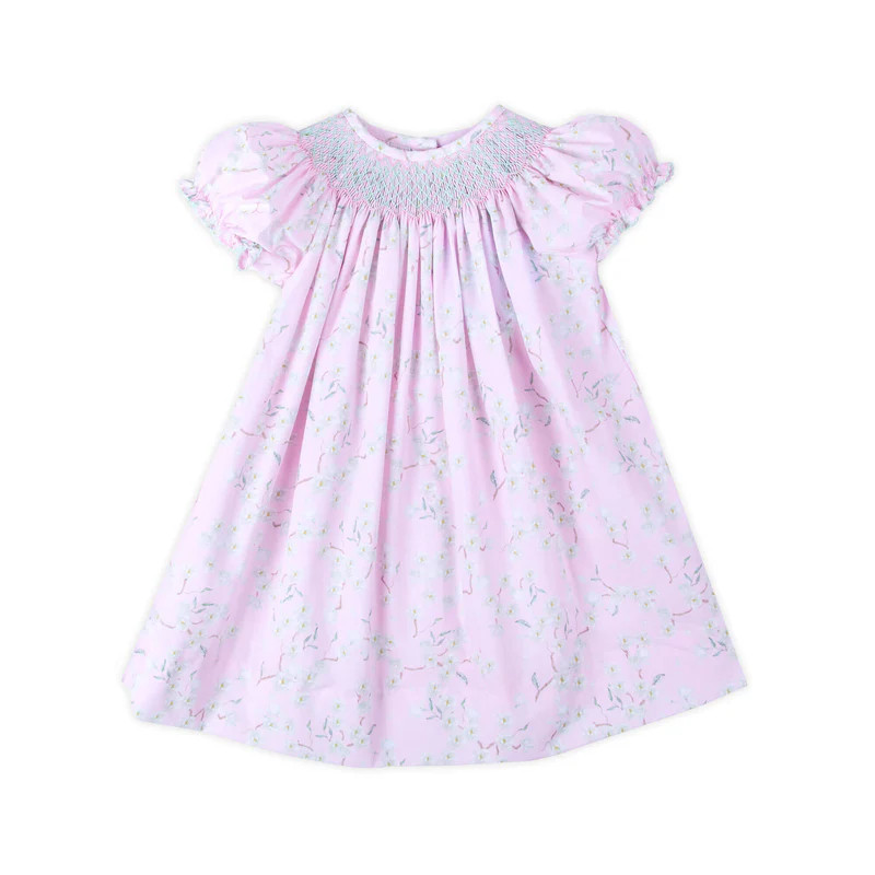 Blossom Branch Floral Smocked Bishop Dress | Classic Whimsy