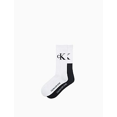 Monogram Logo 2-Pack Crew Socks | Calvin Klein | Calvin Klein (US)