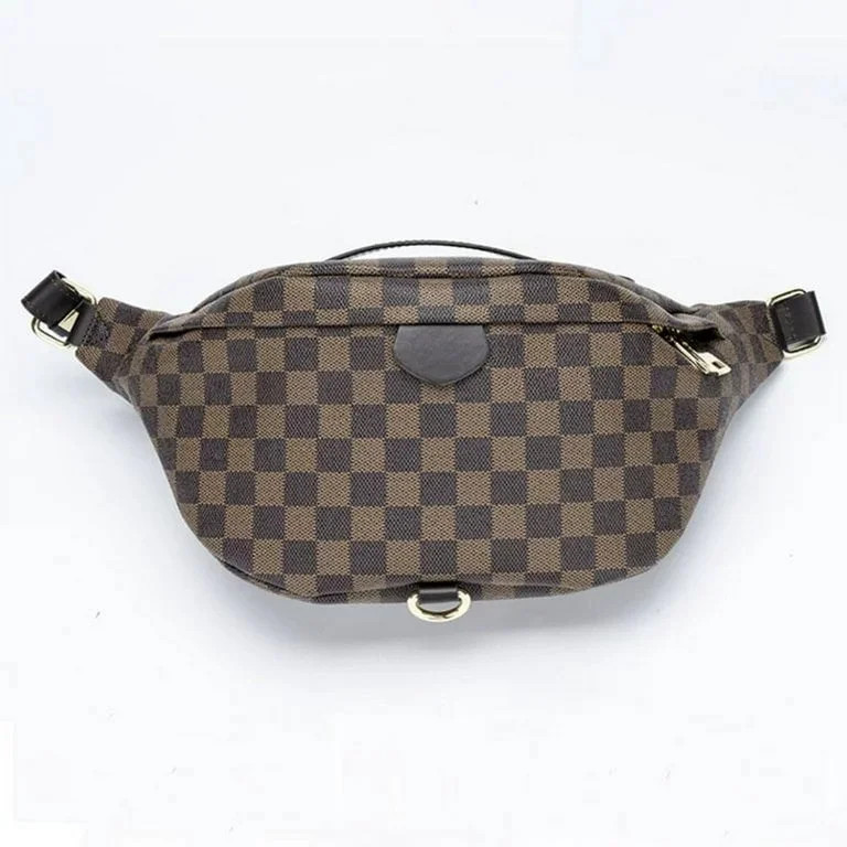 FUNING Woman Man Fashion Checkered Crossbody Waist Bag Sling Pack Large Capacity Satchel Bum Bag ... | Walmart (US)