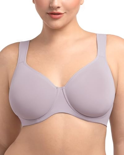 HSIA Bras for Women Minimizer Full Coverage, Plus Size T Shirt Unlined Underwire Smooth Bra, Seamless Cups Joan Ultimate Soft | Amazon (US)