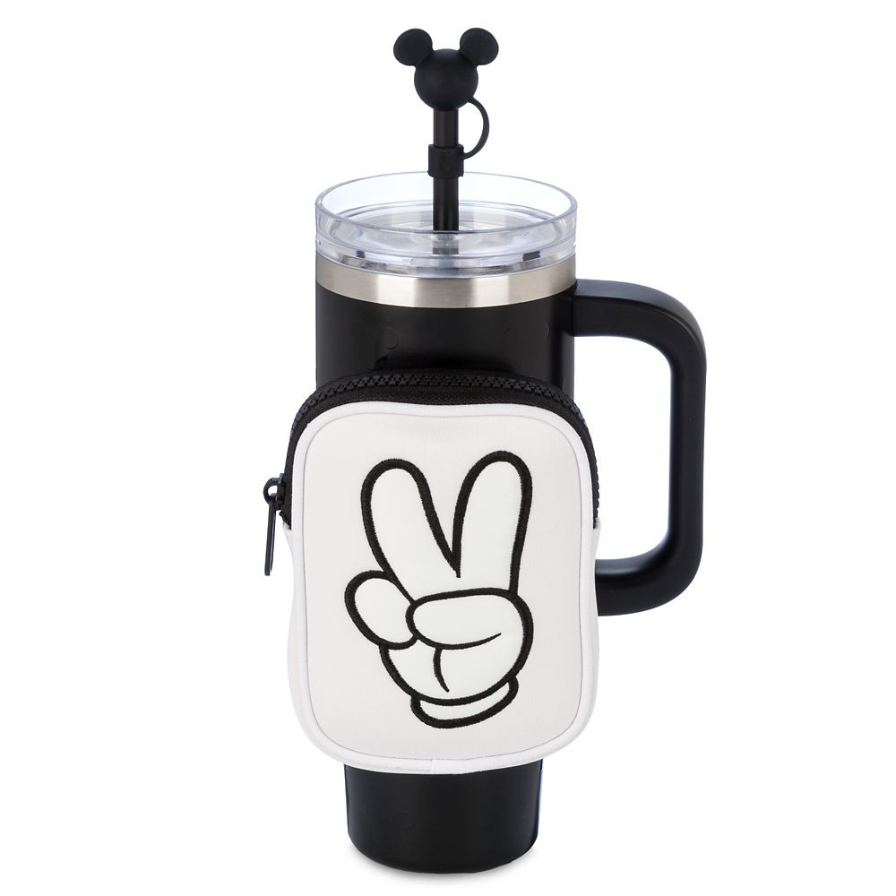 Mickey Mouse Icon Stainless Steel Travel Tumbler with Straw plus Zip Case | Disney Store