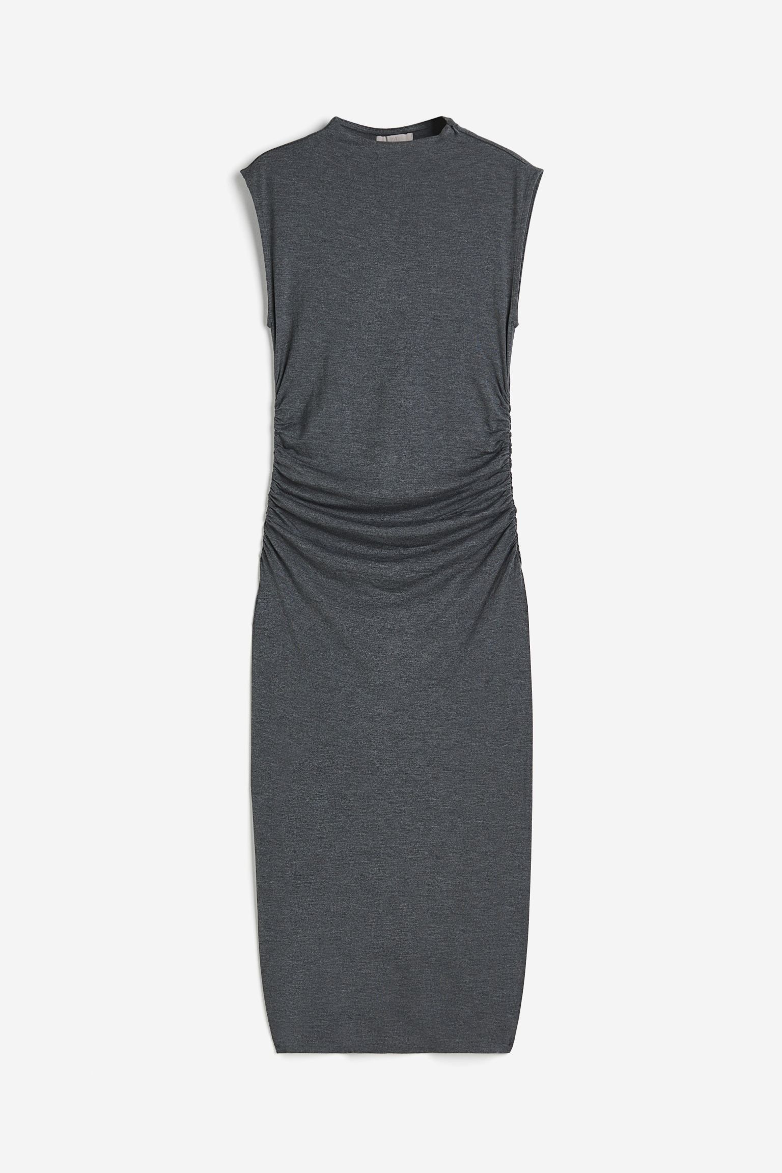 Gathered bodycon dress - Dark grey marl - Ladies | H&M GB | H&M (UK, MY, IN, SG, PH, TW, HK)
