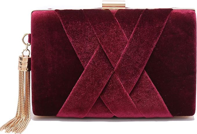 CARIEDO Women's Evening Clutch Bag Stain Fabric Brid al Purse for Wedding Prom Night out Party | Amazon (US)