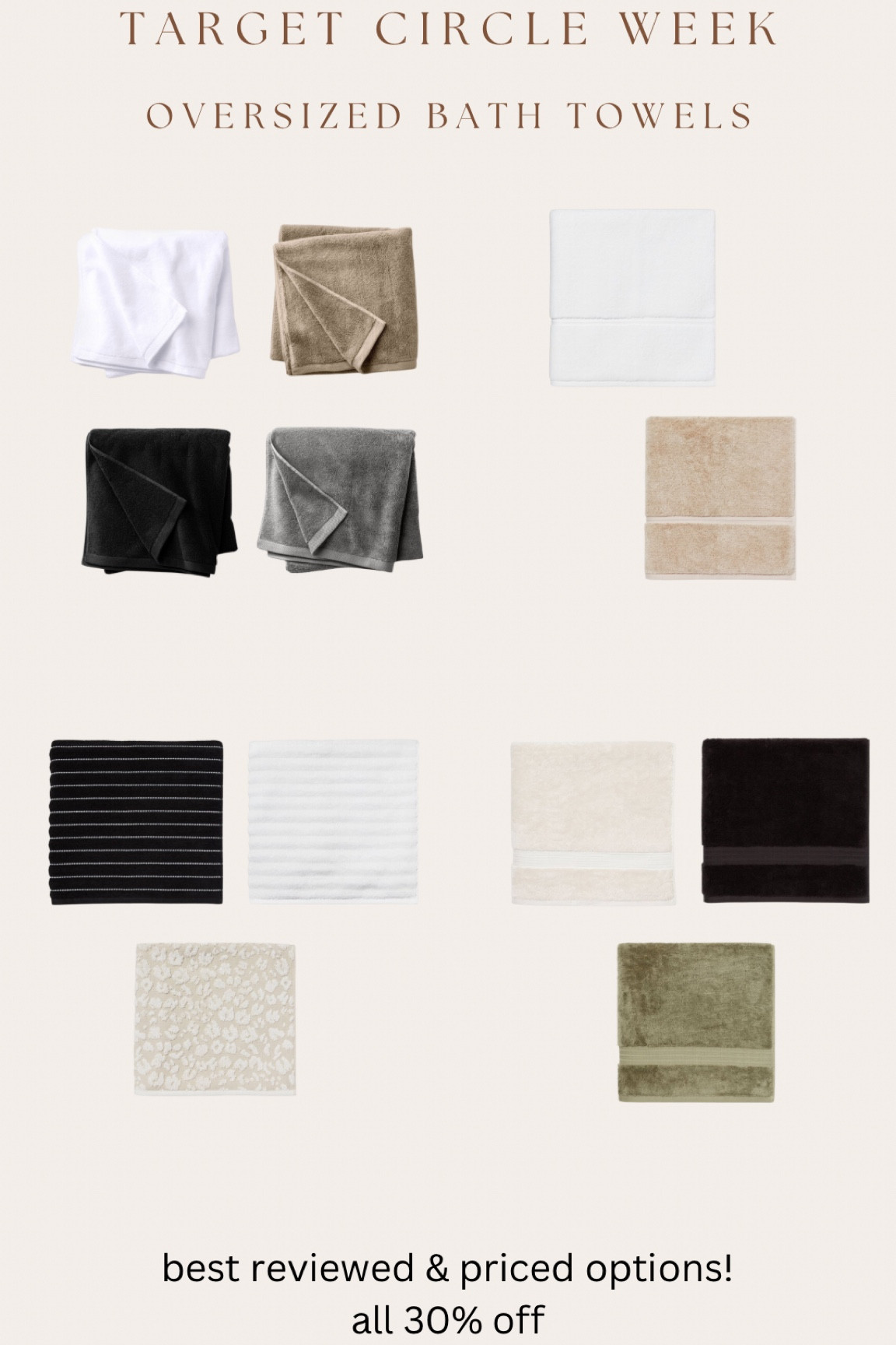 #ad another thing I’m shopping for this Target Circle Week is oversized bath towels!! Rounded up the best reviewed options for you all & myself 🤣 I got the organic Casaluna option! 

All 30% off & $8-$15!! 

@target @targetstyle #target #targetpartner
#targetcircleweek
Follow my shop @Jillianmerrill on the@shop.LTK app to shop this post and get my exclusive app-only content! #liketkit #LTKsalealert #LTKSeasonal #LTKxTarget
@shop.Itk

#LTKxTarget #LTKhome #LTKsalealert