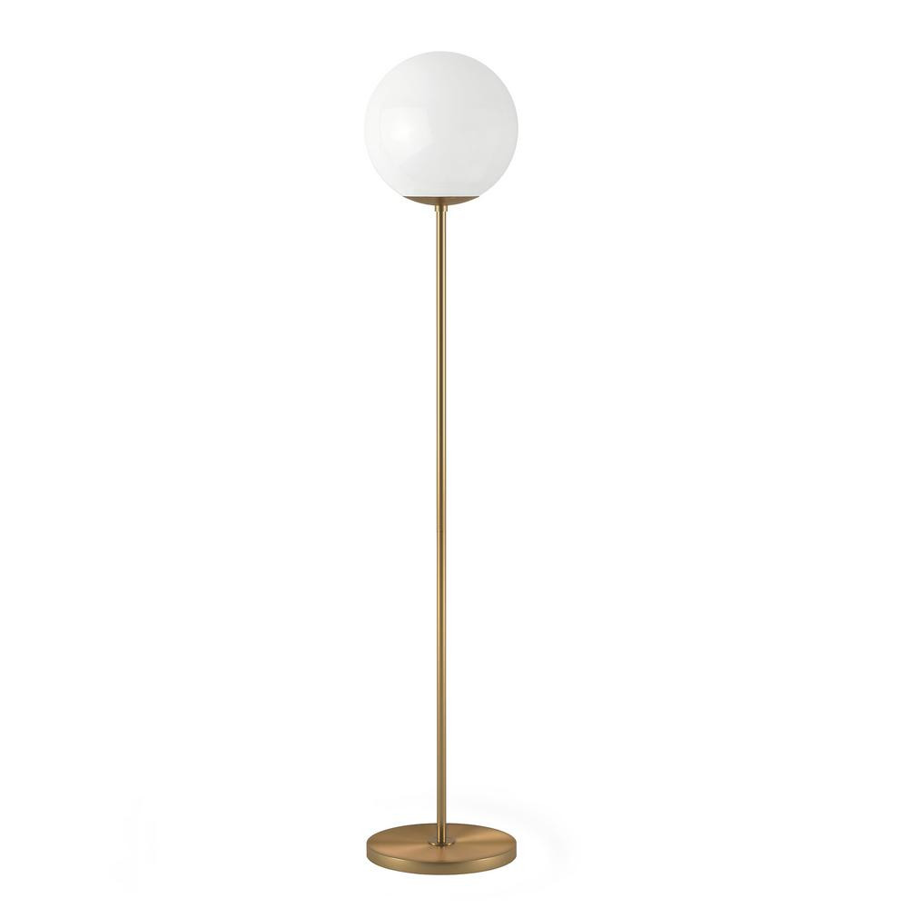 Meyer&Cross Theia 62.63 in. Brass Globe and Stem Floor Lamp | The Home Depot