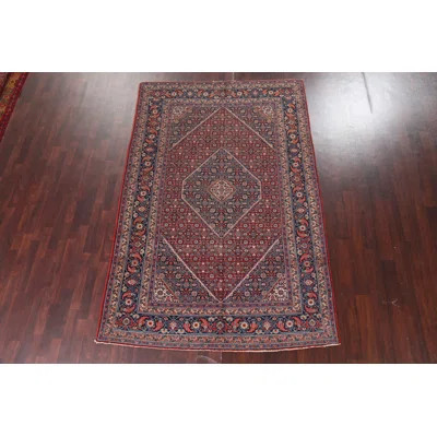 One-of-a-Kind Arooj Hand-Knotted 6'3" X 9'7" Wool Area Rug in Red | Wayfair North America