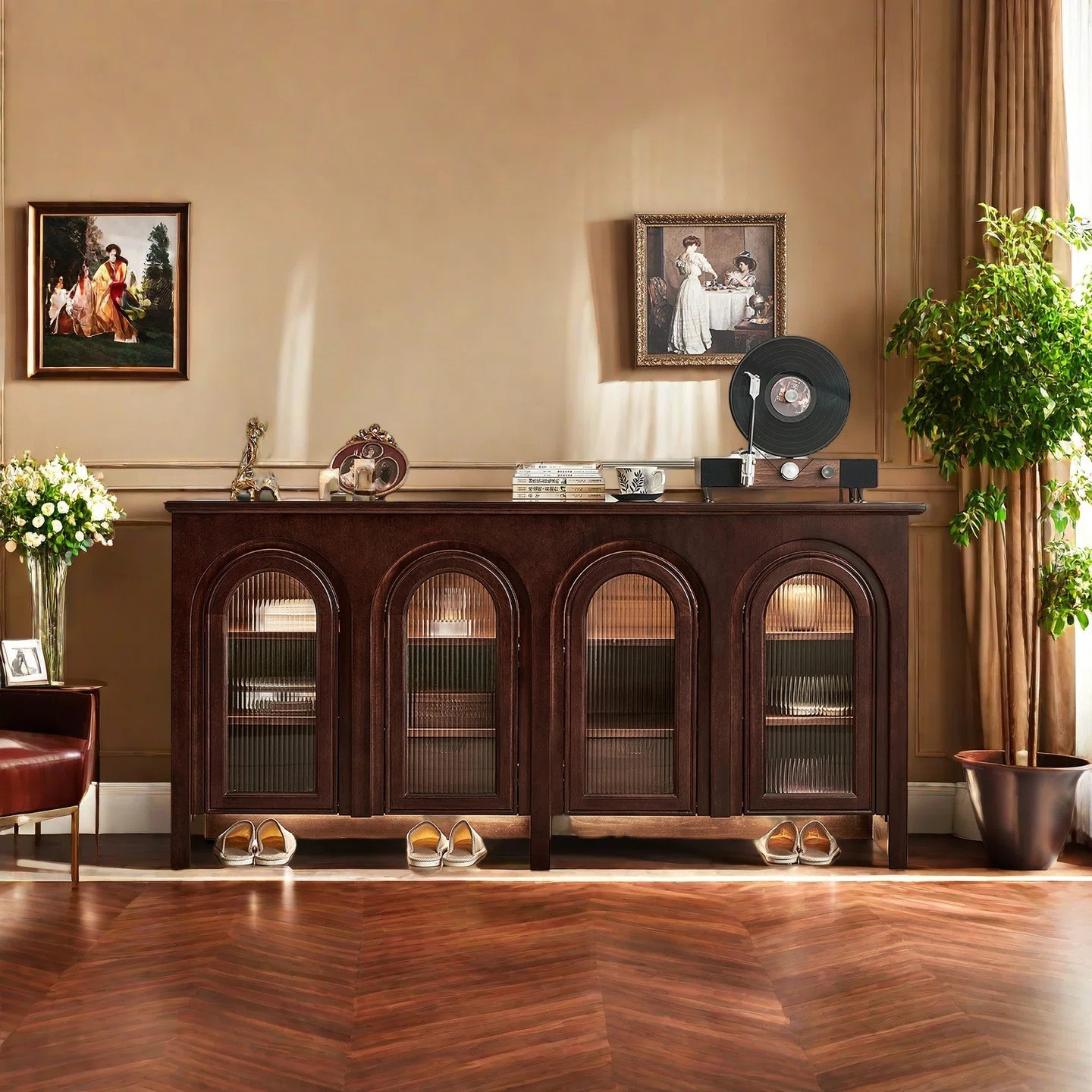 Retro-style living room storage cabinet | Wayfair North America