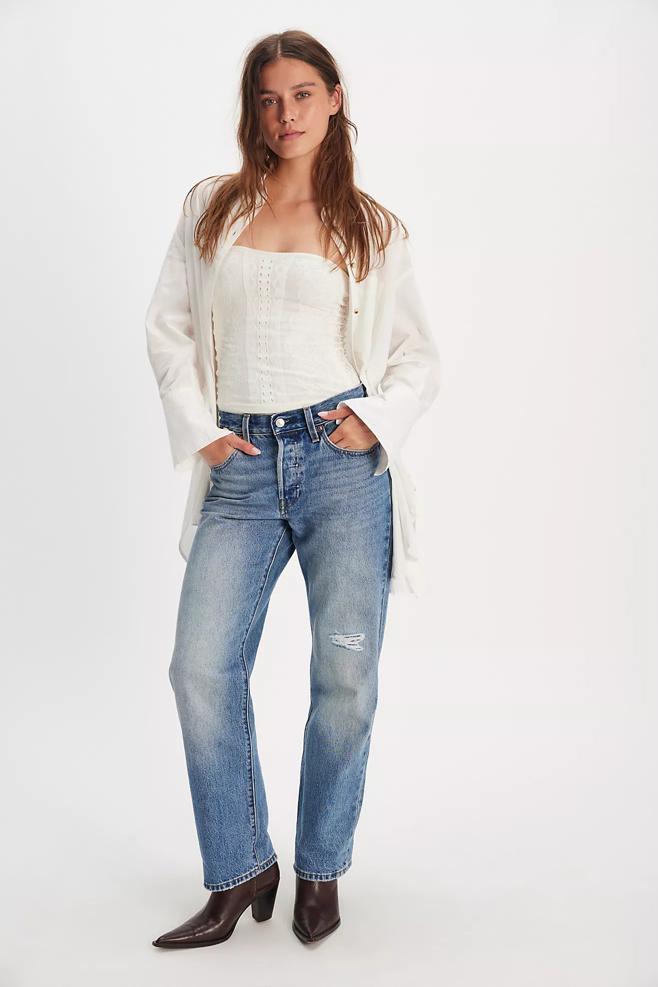 Levi's 501 90s Selvedge Jeans | Free People (Global - UK&FR Excluded)