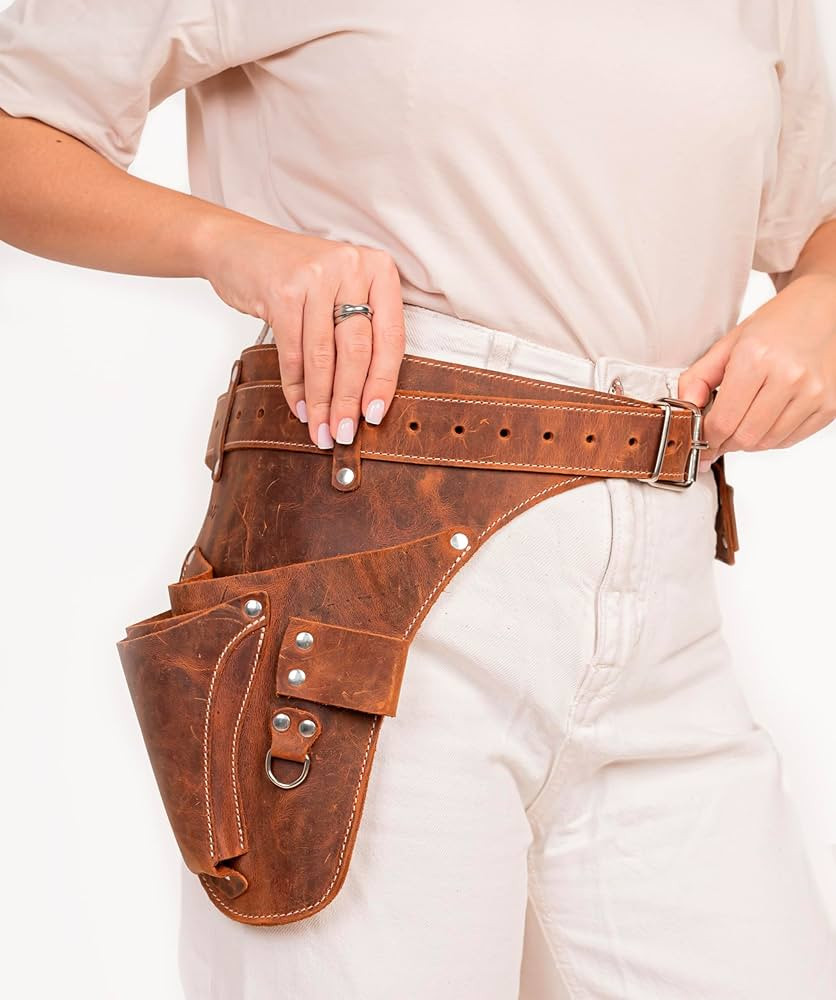 Garden Florist Tool Belt for Men | Leather Tool Belt for Women | Handmade Belt for Gardener, Elec... | Amazon (US)