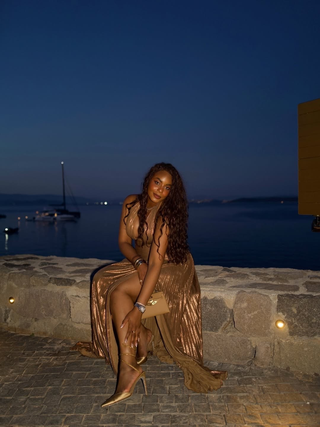 Night out in turkey wearing the metallic bronze maxi dress from retrofete, along with beige Hermes tote bag and nude heels. Love this dress for either a summer vacation or wedding guest dress … For more links to wedding guest dress summer, summer outfits, summer dresses, country concert outfits, fathers day gift guide, 4th of july outfit women, date night outfits, work outfits, travel outfits, follow me on LTK! ✨

#LTKsummer #LTKpartywear #LTKwedding