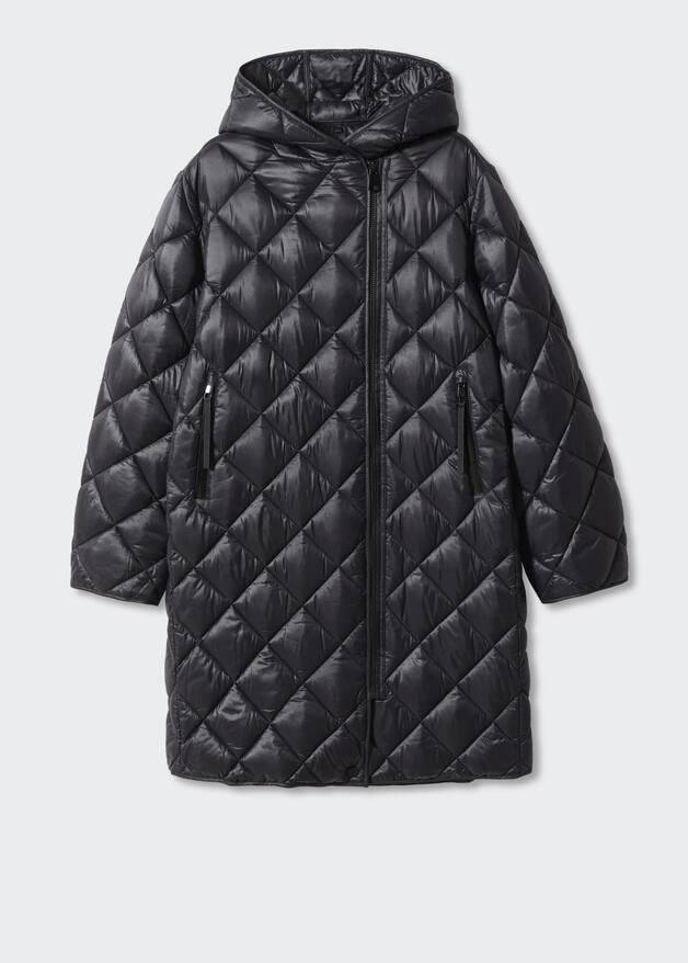 Hood quilted coat | MANGO (US)
