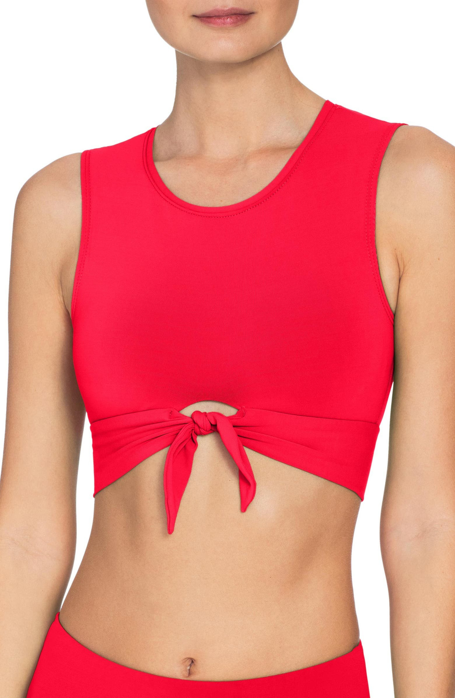 Ava Longline Knot Front Bikini Top | Nordstrom