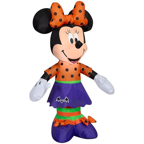 Gemmy 3.5 Ft Minnie Mouse Polka Dot Bat Halloween Airblown Inflatable Disney Halloween Decor | Amazon (US)