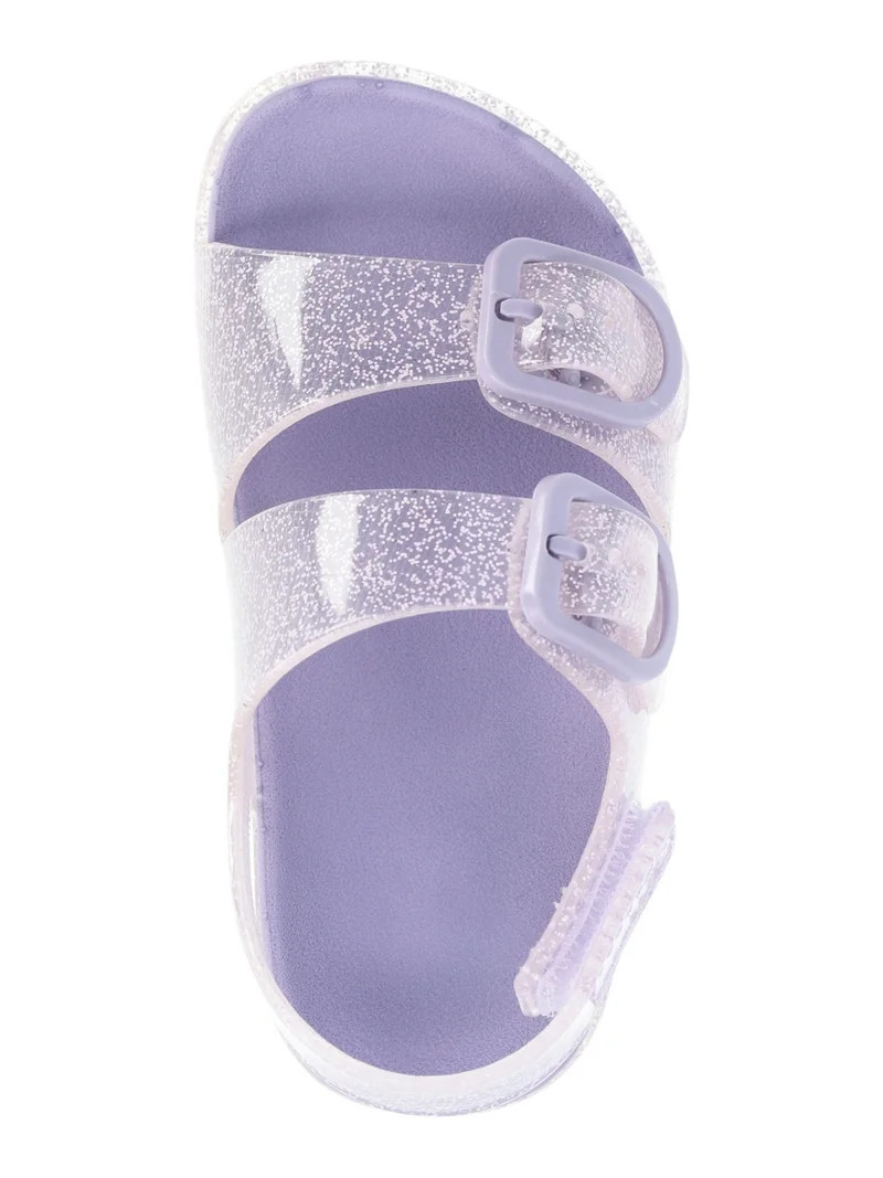Wonder Nation Toddler Girls Two Buckle Jelly Sandals | Walmart (US)