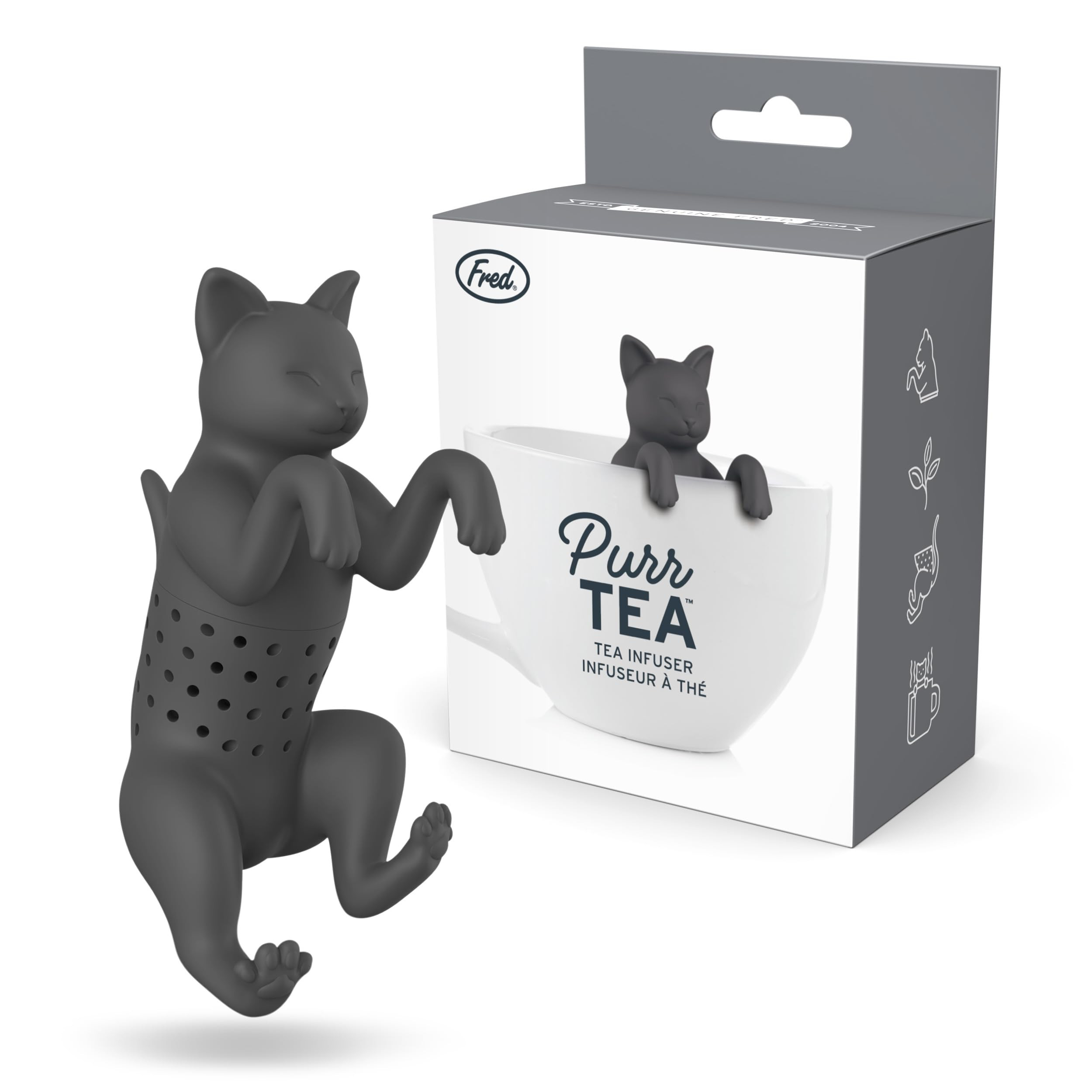 Genuine Fred, PURRTEA, Black Cat Reusable Silicone Tea Infuser, Black, Fun Gift for Tea Lovers, C... | Amazon (US)