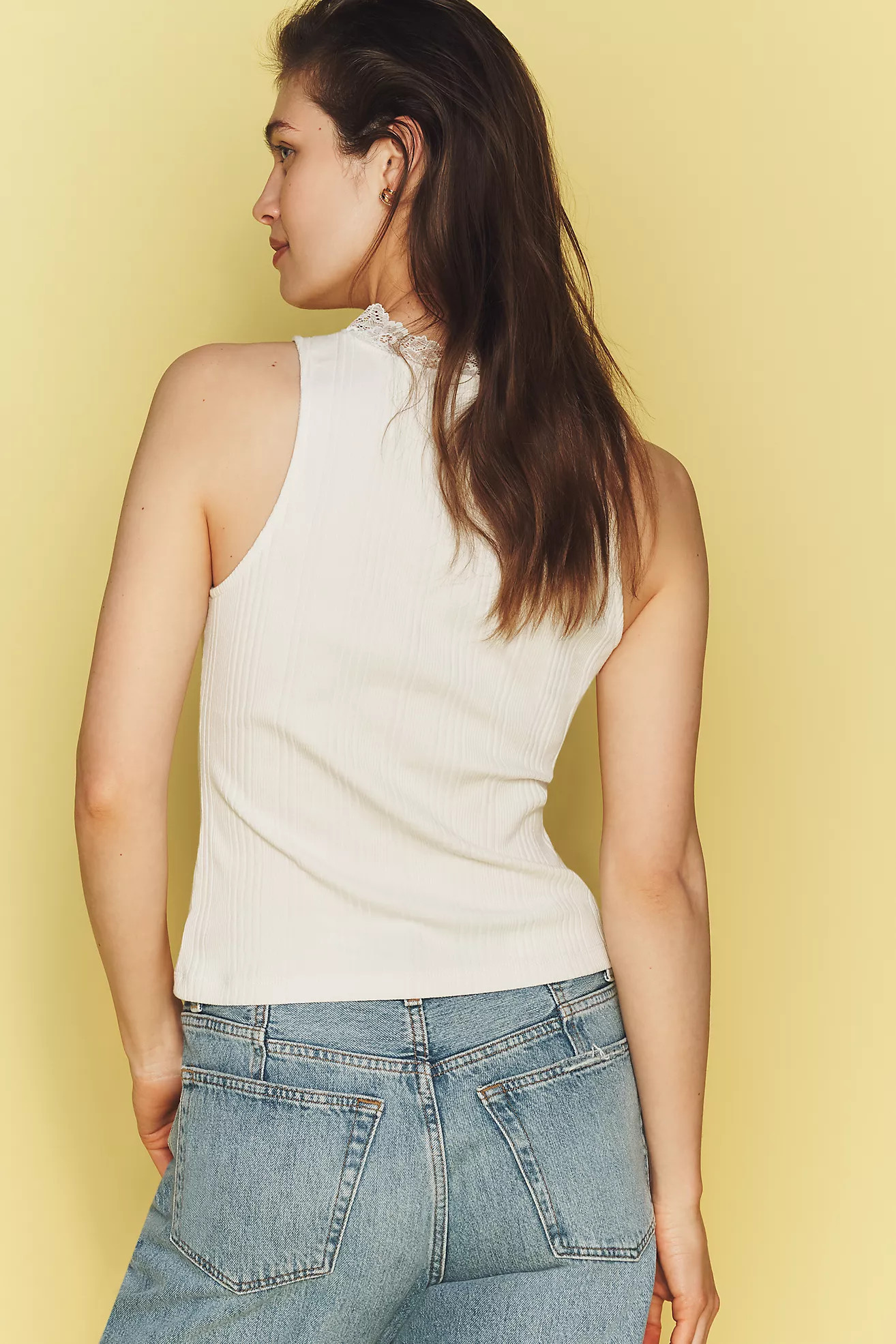Maeve Lace V-Neck Tank | Anthropologie (US)