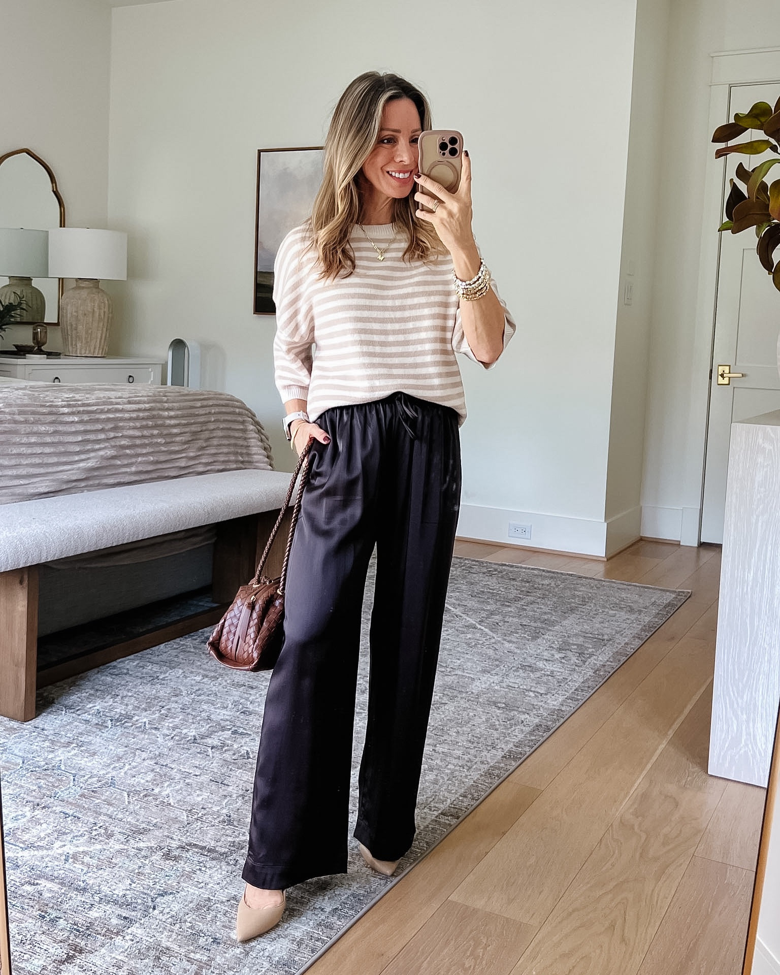 New fall style • Smitten with lightweight sweaters and silky pants 

Top Fit: I’m wearing a Small

Pants Fit: I’m wearing an XXS