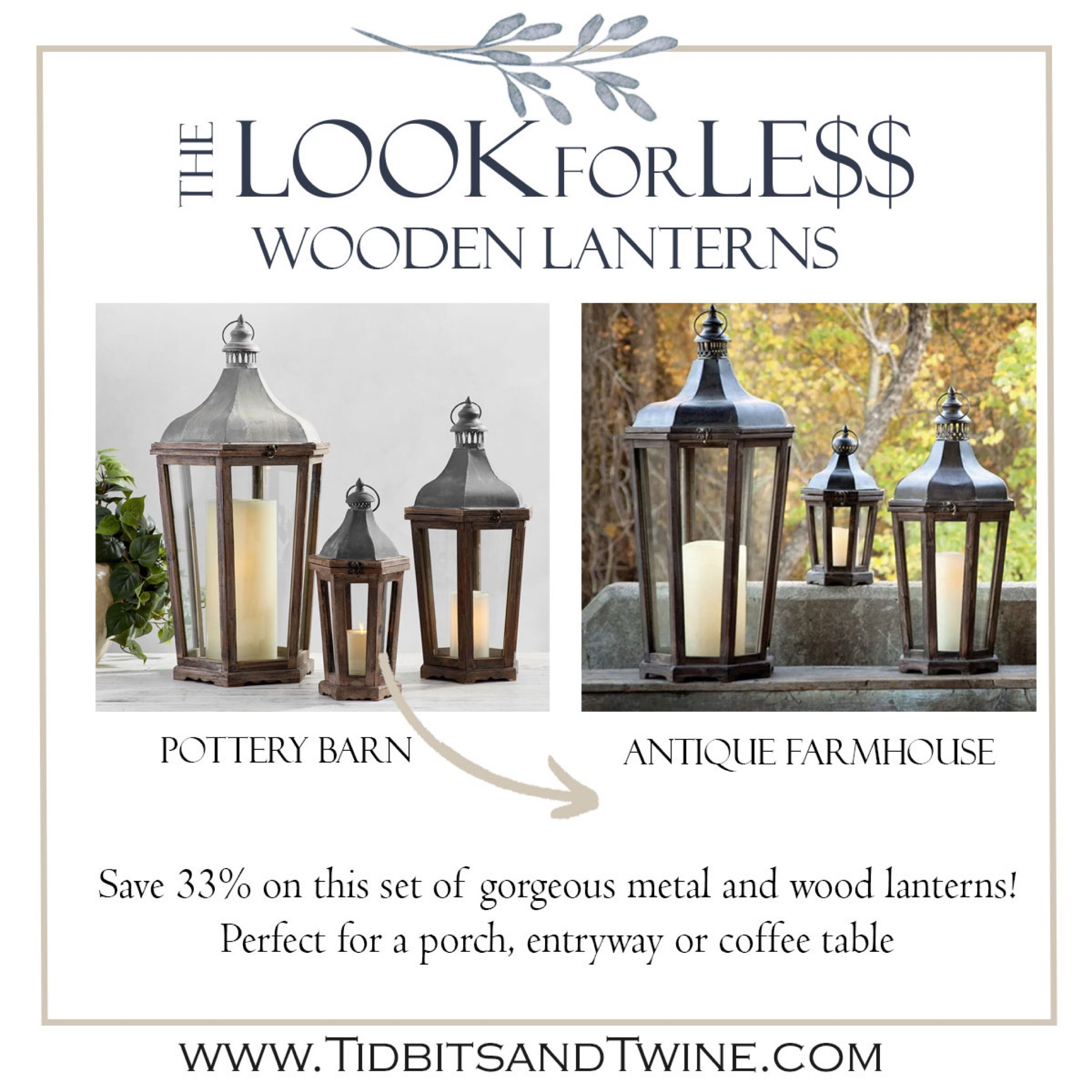 I own this set and paid just a fraction of the Pottery Barn price!

Pottery barn dupe, lantern, entry decor, affordable decor, Look for less 

#LTKstyletip #LTKhome #LTKFind