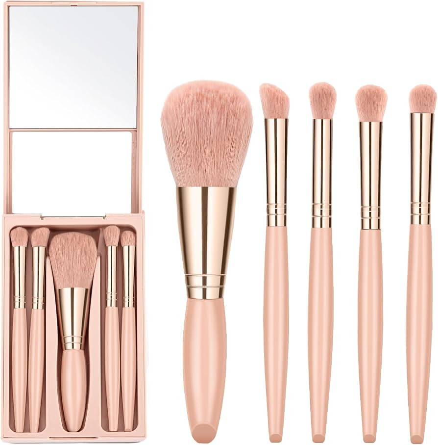 Travel Makeup Brush Set, travel make up brushes sets mini eye shadow kits small size eyeshadow ca... | Amazon (US)