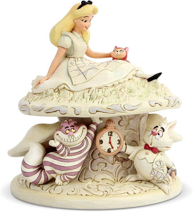 Enesco Disney Traditions by Jim Shore White Woodland Alice in Wonderland Mushroom Figurine, 7 Inc... | Amazon (US)