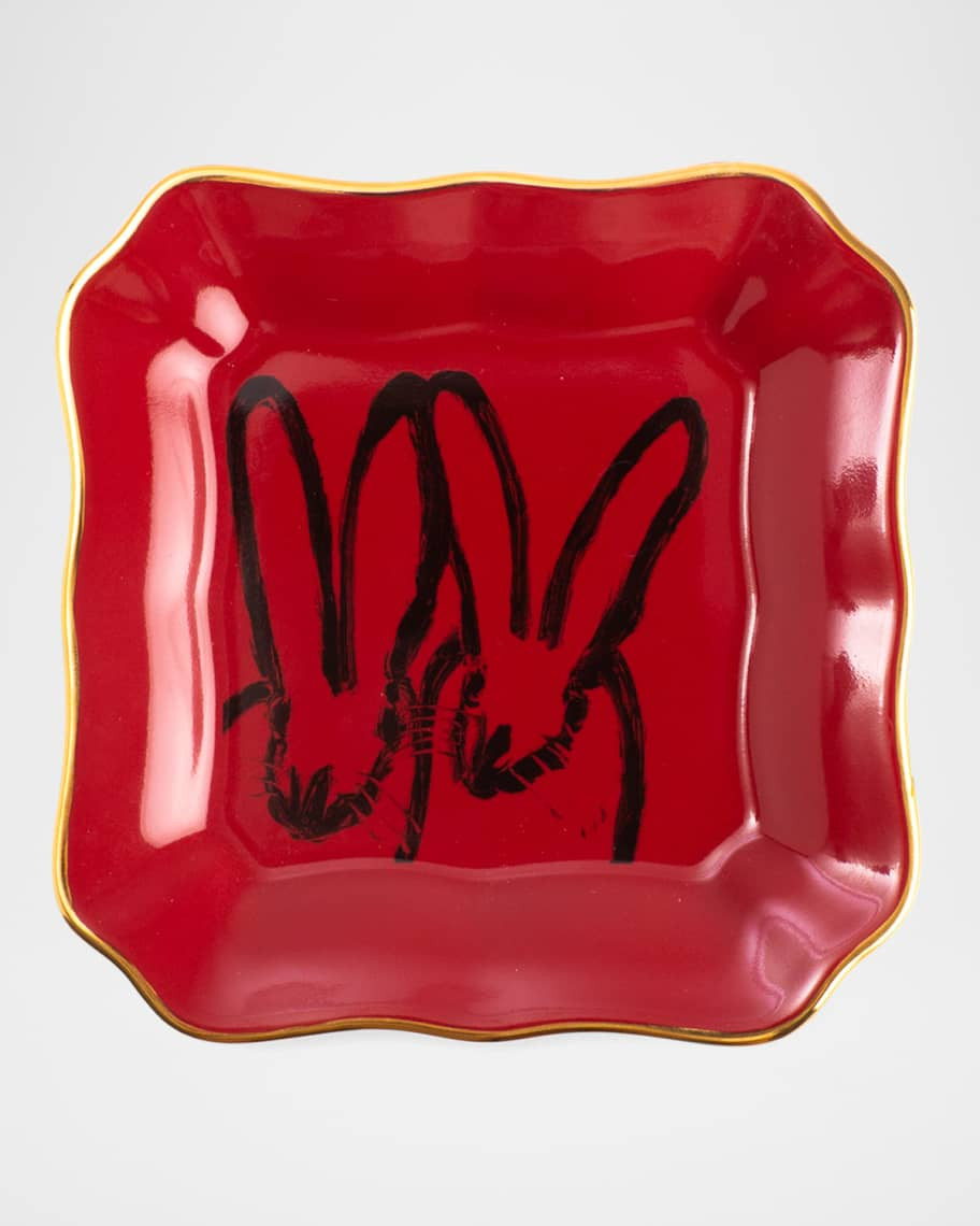 Portrait Plate with Gold Rim - Red | Neiman Marcus