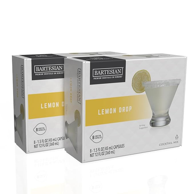 Bartesian 16-Pack Lemon Drop Mixer Capsules for Cocktail Machine – Home Bar Mixology Cocktails ... | Amazon (US)