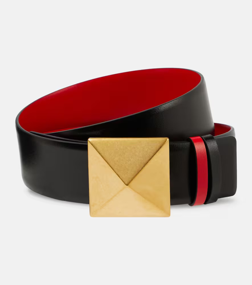 Valentino Garavani One Stud reversible leather belt | Mytheresa (US/CA)