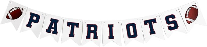 | Patriots Football Cardstock Banner | Sports Decoration | Amazon (US)