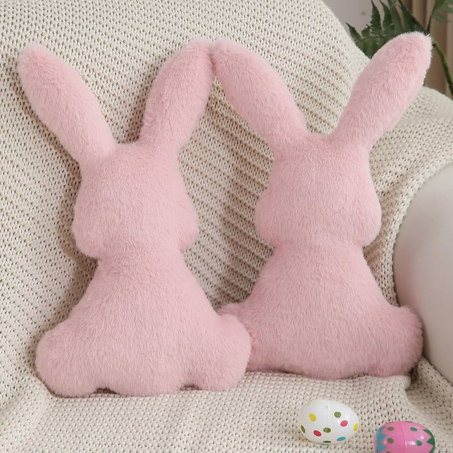 Easter Pillows Set of 2 Easter Bunny Cute Throw Pillow Cushion Case Easter Decor for Party Home S... | Amazon (US)